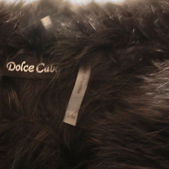 Dolce Cabo Beautiful black Rabbit, Raccon Fur Shawl or Poncho Size S/M - Picture 2 of 6